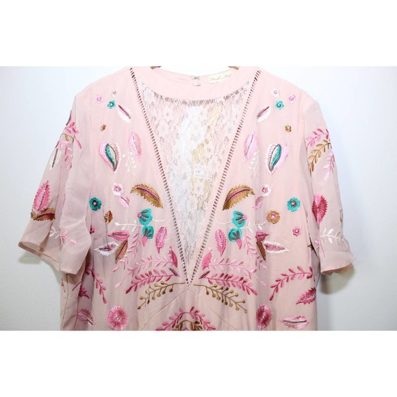 NWT Frock & Frill Allover Embroidered Maxi Dress Beaded Plus Size 24 H14122 - Picture 5 of 12